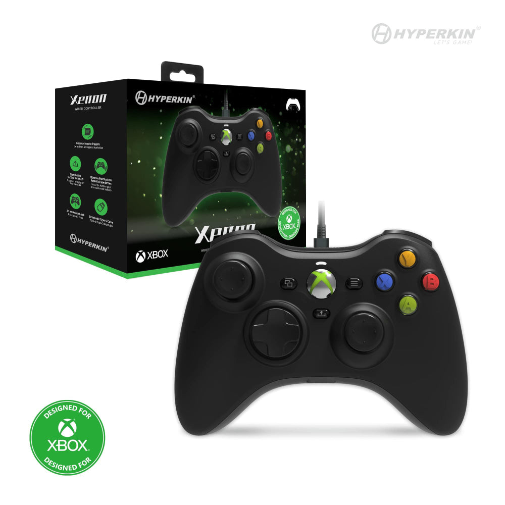 XBOX One/Series, Windows PC Wired Controller Black -Xenon