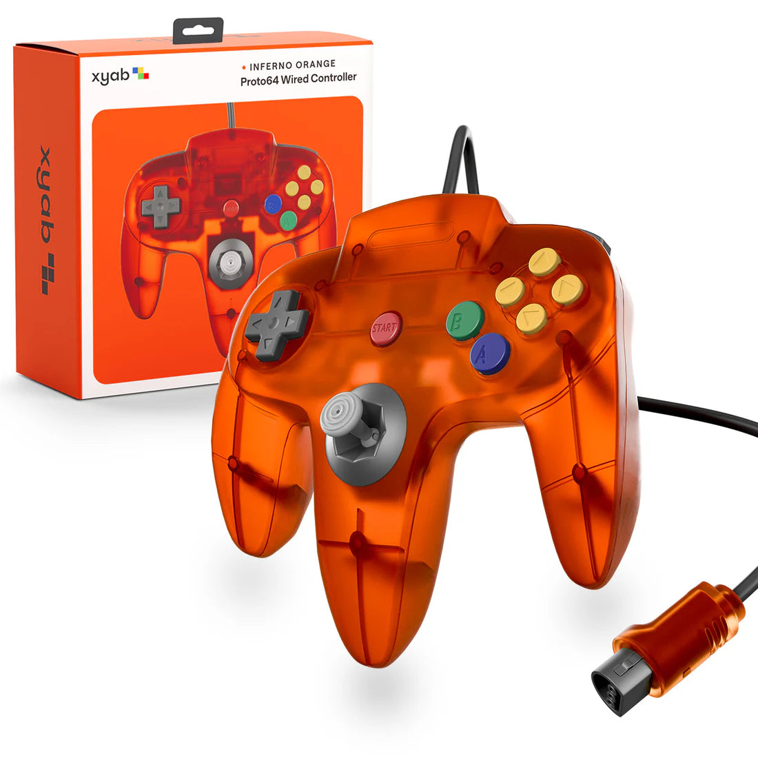 XYAB N64 Wired Controller-Fire Orange