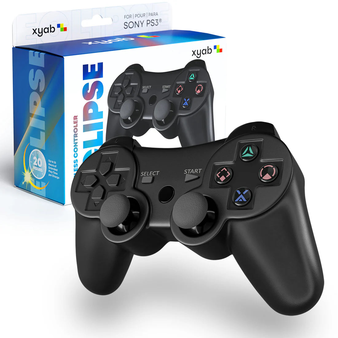 XYAB PS3 Wireless Controller Black Eclipse