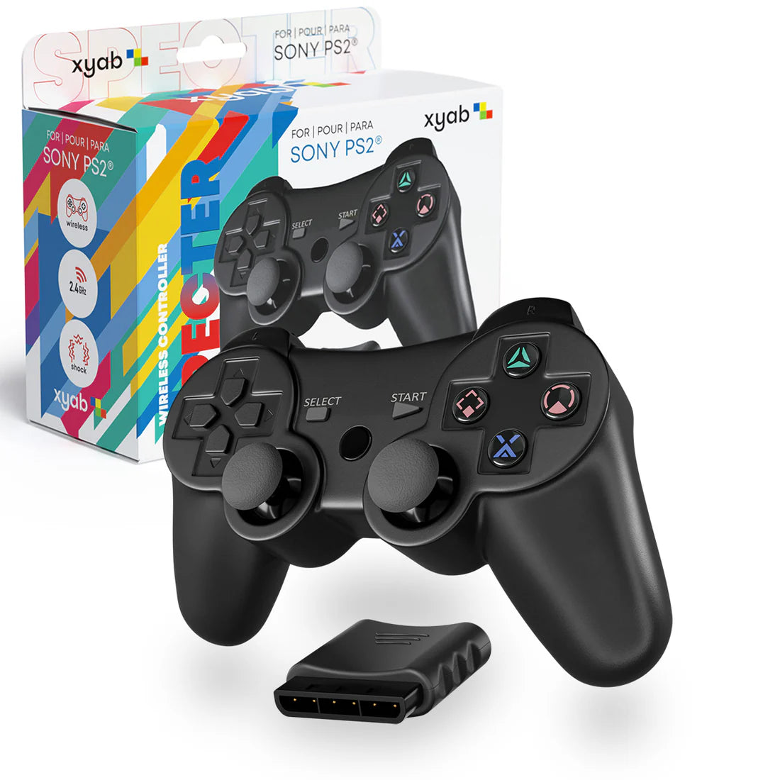 XYAB PS2 Wireless Controller Black Specter