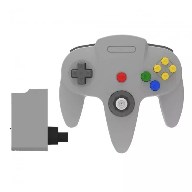 Wireless 2.4GHz N64 Precision Analog Controller-Classic Grey