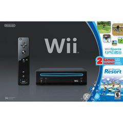 Nintendo Wii Sports & Wii Sports Resort Black Console New