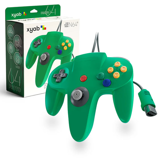 XYAB N64 Wired Controller-Green