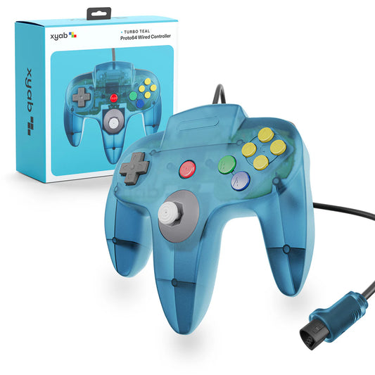 XYAB N64 Wired Controller-Turbo Teal