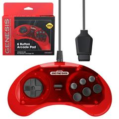 Retro-Bit Sega 6 Button Arcade Pad [Crimson Red] New