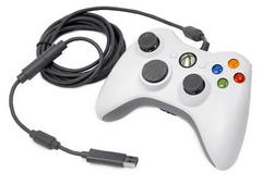 White Xbox 360 Wired Controller New