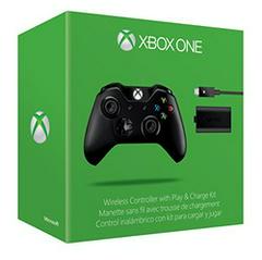 Xbox One Black Wireless Controller + Play and Charge Kit New